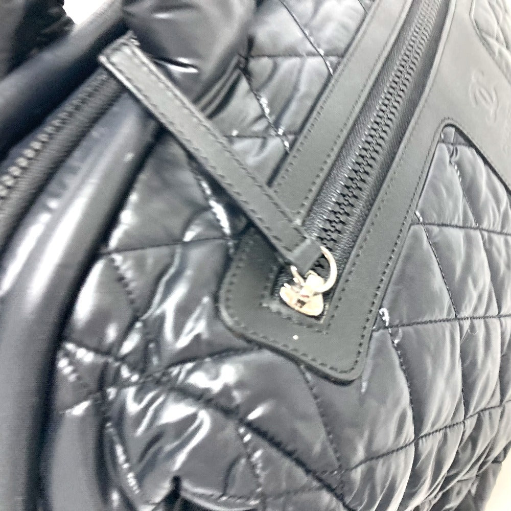 CHANEL Boston Duffel bag A47205 Nylon black Matrasse Cococoon Women Used Authentic