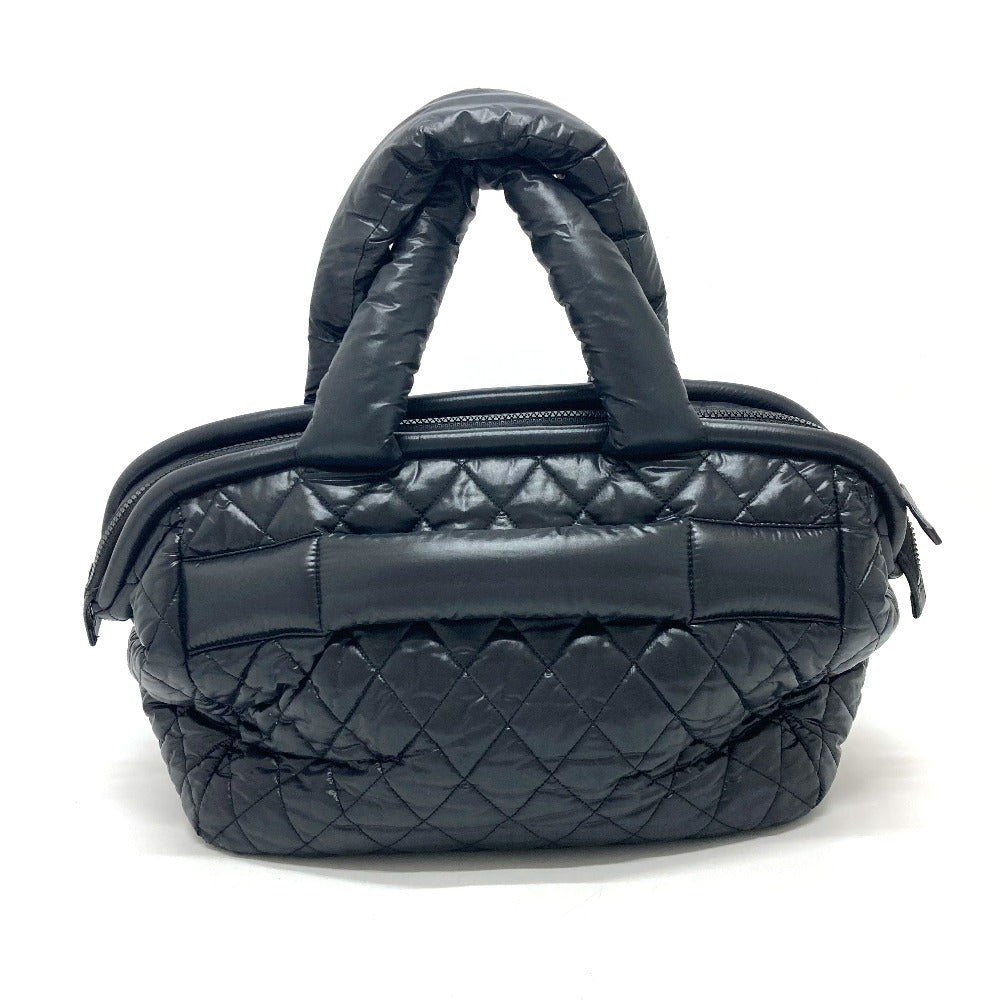 CHANEL Boston Duffel bag A47205 Nylon black Matrasse Cococoon Women Used Authentic