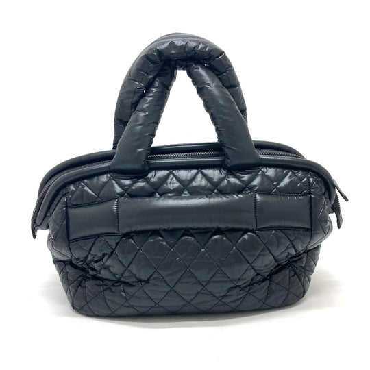CHANEL Boston Duffel bag A47205 Nylon black Matrasse Cococoon Women Used Authentic
