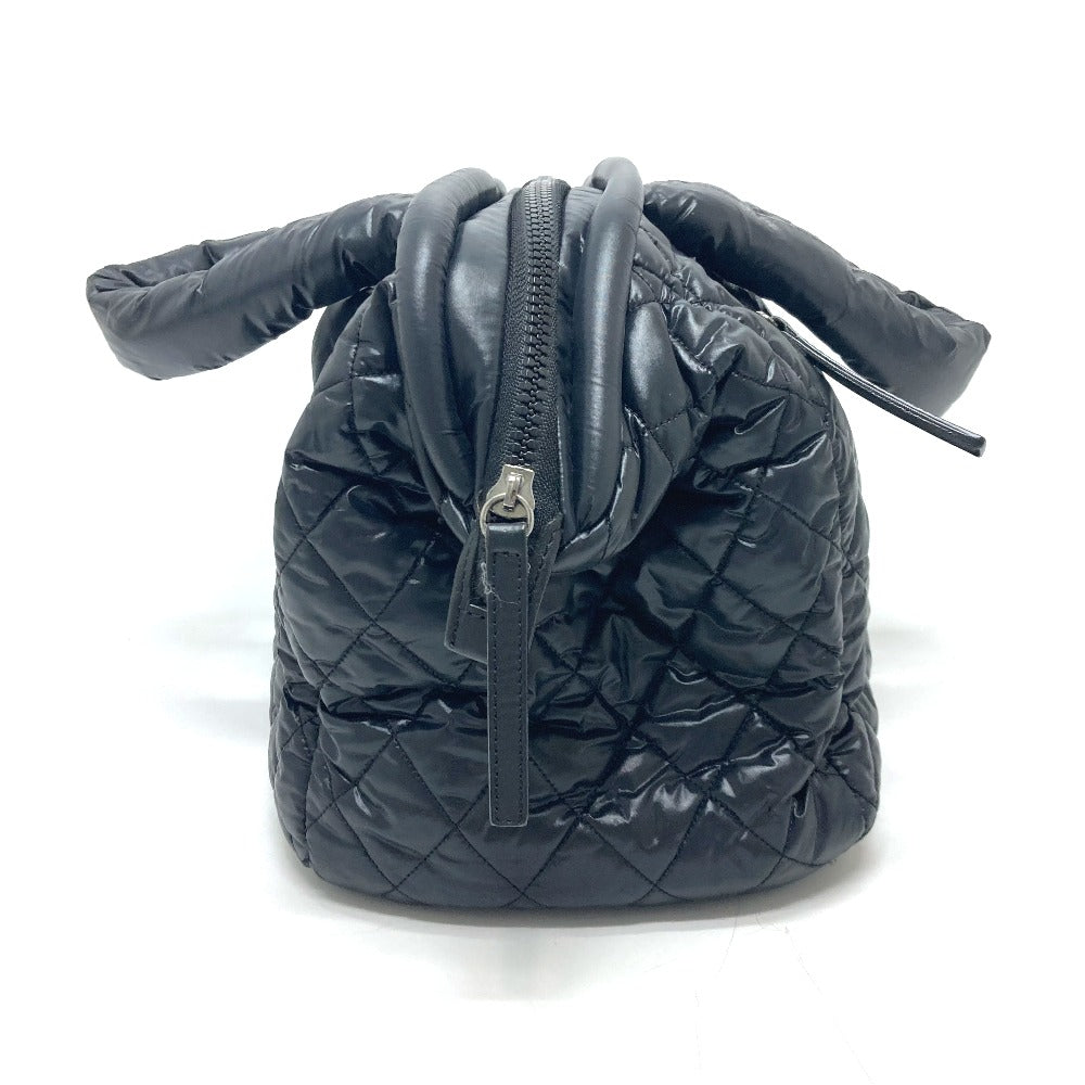CHANEL Boston Duffel bag A47205 Nylon black Matrasse Cococoon Women Used Authentic