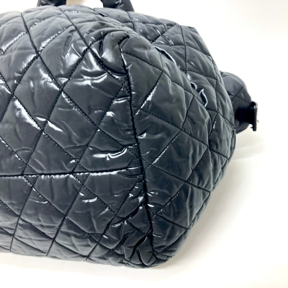 CHANEL Boston Duffel bag A47205 Nylon black Matrasse Cococoon Women Used Authentic