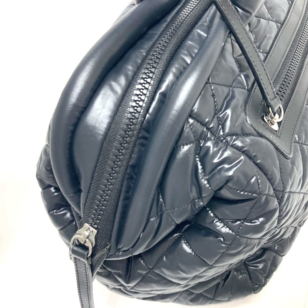 CHANEL Boston Duffel bag A47205 Nylon black Matrasse Cococoon Women Used Authentic