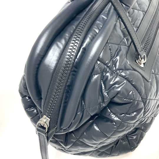 CHANEL Boston Duffel bag A47205 Nylon black Matrasse Cococoon Women Used Authentic