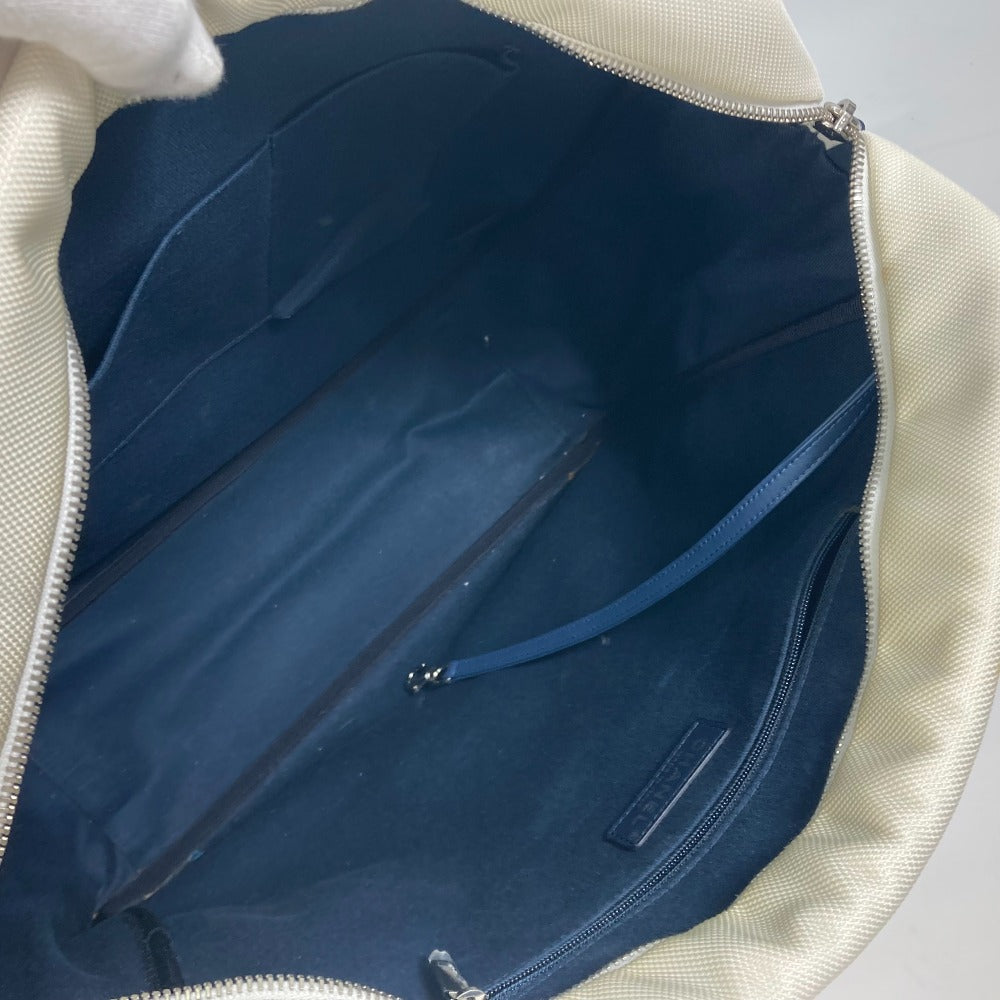 CHANEL Shoulder Bag Canvas / leather white Airline CC COCO Mark Women Used Authentic