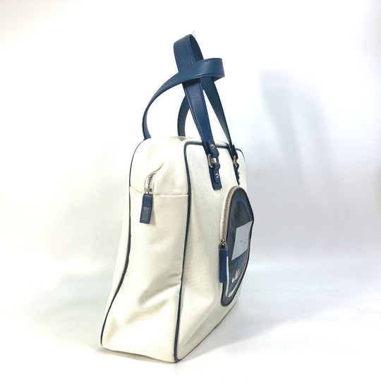 CHANEL Shoulder Bag Canvas / leather white Airline CC COCO Mark Women Used Authentic