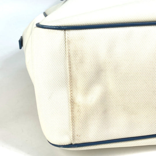 CHANEL Shoulder Bag Canvas / leather white Airline CC COCO Mark Women Used Authentic