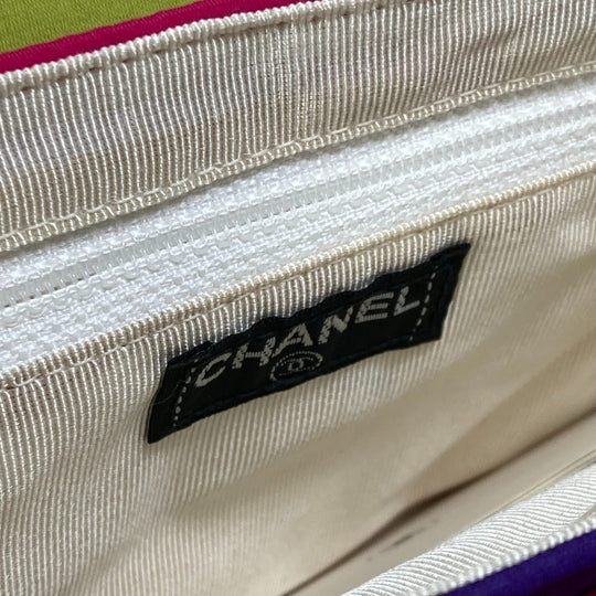 CHANEL Shoulder Bag Nylon multicolor Handbag mini bag chocolate bar piano