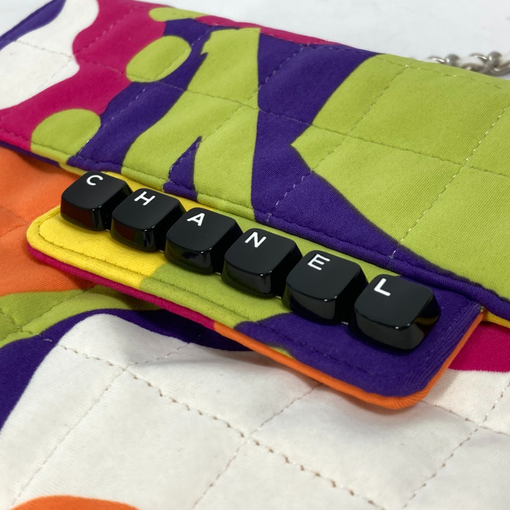 CHANEL Shoulder Bag Nylon multicolor Handbag mini bag chocolate bar piano