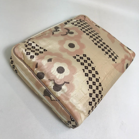 CHANEL Travel case Nylon pink Camelia Women Used Authentic