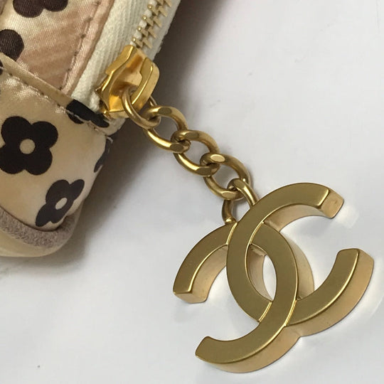 CHANEL Travel case Nylon pink Camelia Women Used Authentic
