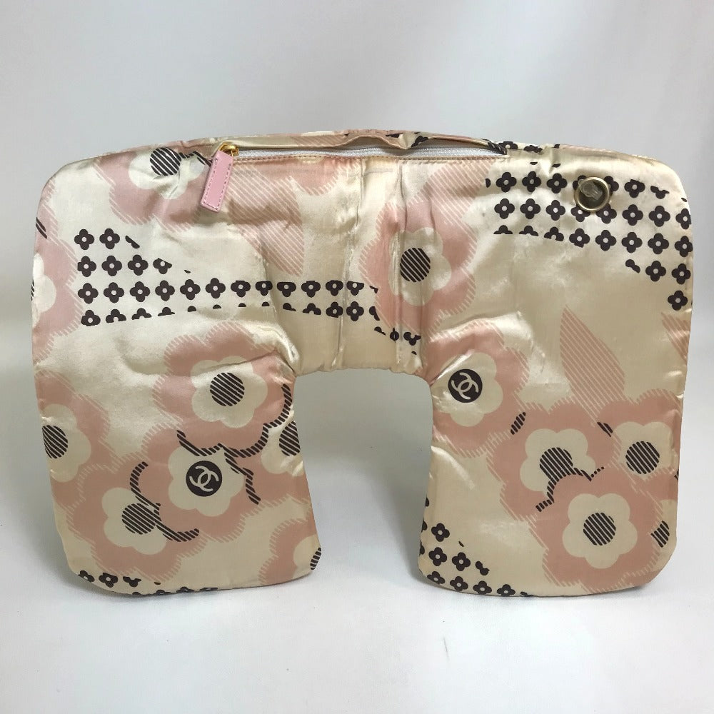 CHANEL Travel case Nylon pink Camelia Women Used Authentic