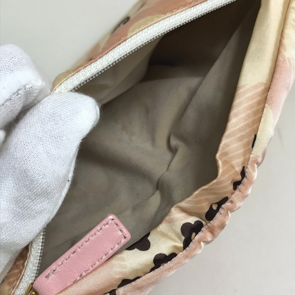 CHANEL Travel case Nylon pink Camelia Women Used Authentic