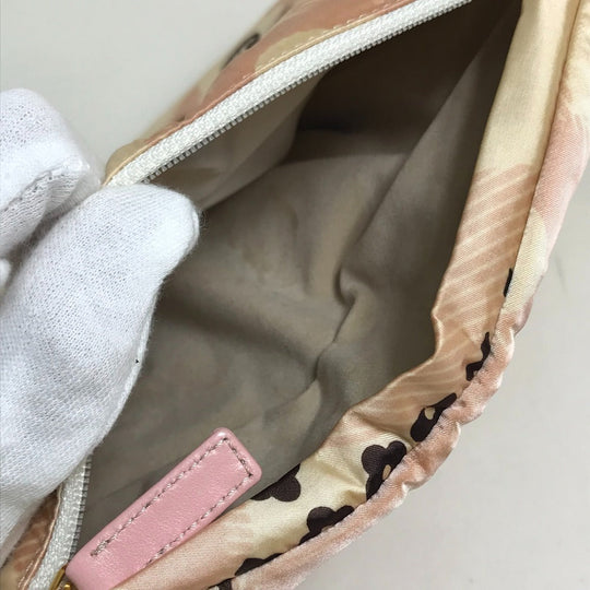 CHANEL Travel case Nylon pink Camelia Women Used Authentic
