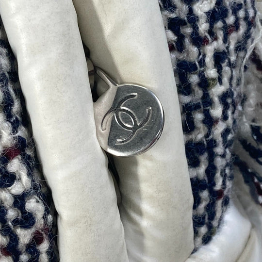 CHANEL Backpack A91933 Nylon, Tweed white fringed bag Doudone Women Secondhand Authentic