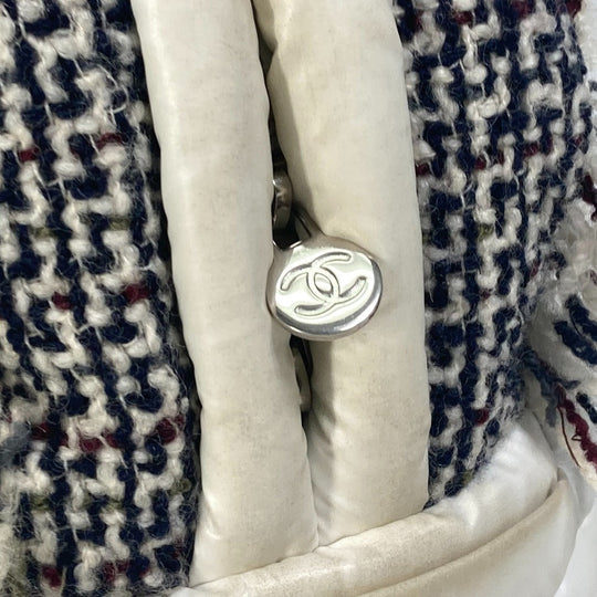 CHANEL Backpack A91933 Nylon, Tweed white fringed bag Doudone Women Secondhand Authentic