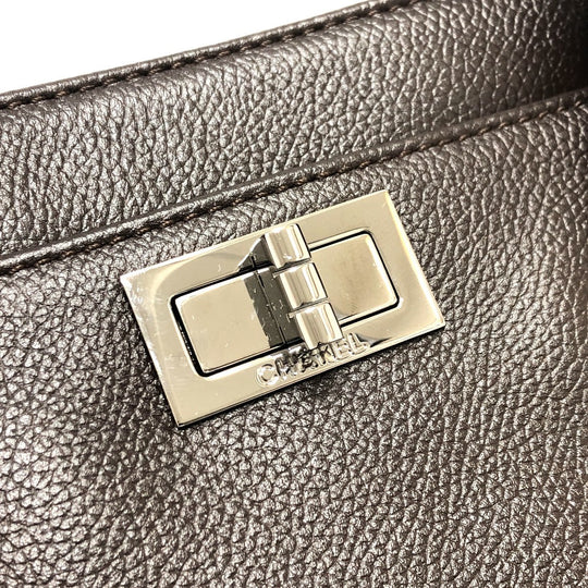 CHANEL Tote Bag leather Brown Handbag Executive 2.55