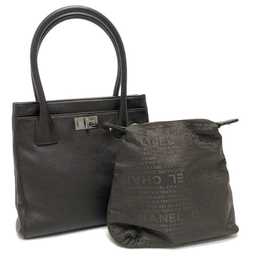 CHANEL Tote Bag leather Brown Handbag Executive 2.55