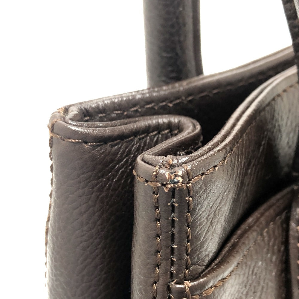 CHANEL Tote Bag leather Brown Handbag Executive 2.55