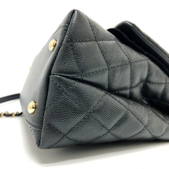 CHANEL Handbag A92991 Caviar skin black Matelasse Coco Handle 29 Women Used Authentic