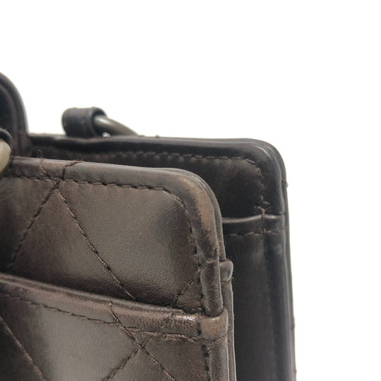 CHANEL Handbag Calfskin Brown Matrasse Turn lock