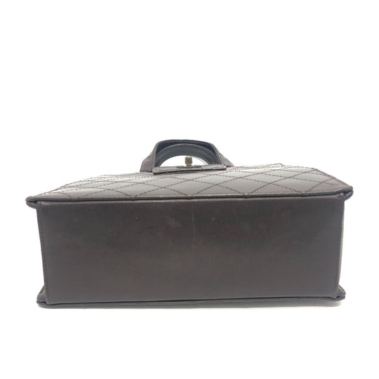 CHANEL Handbag Calfskin Brown Matrasse Turn lock