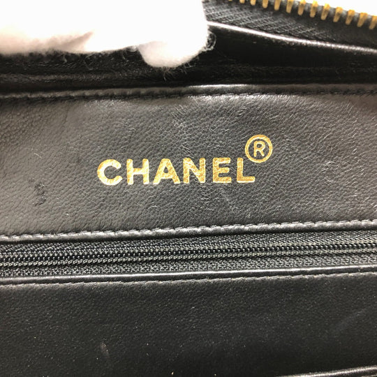 CHANEL Handbag enamel black Matrasse Vanity Women Used Authentic