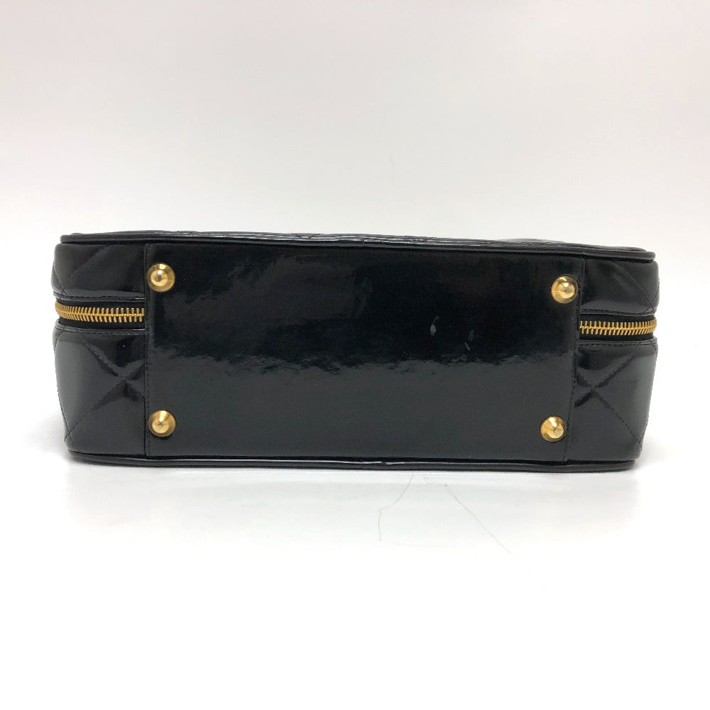 CHANEL Handbag enamel black Matrasse Vanity Women Used Authentic