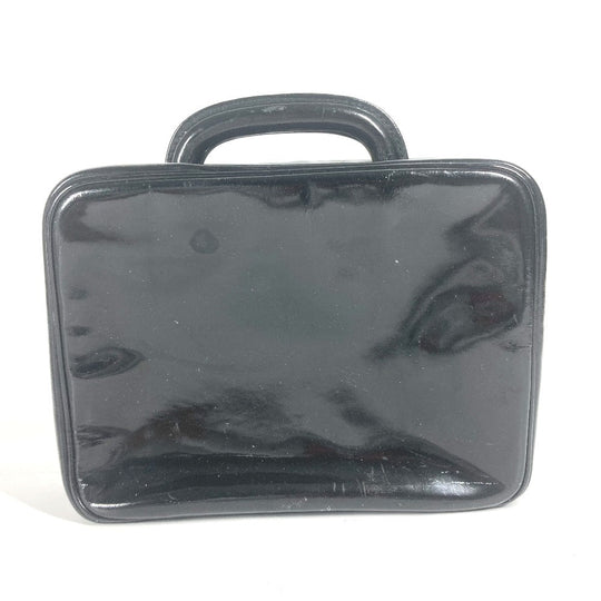 CHANEL Vanity bag enamel black vintage CC COCO Mark Women Used Authentic