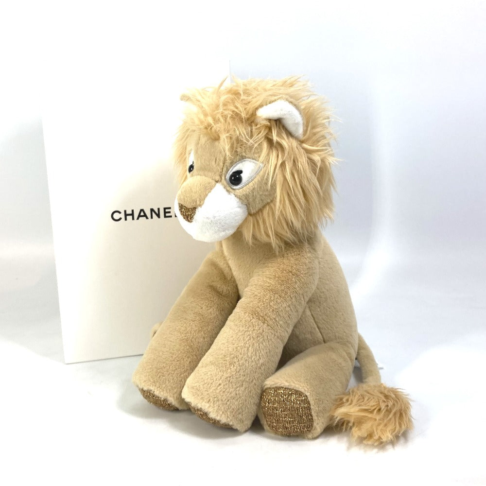 CHANEL Plush Doll Polyester, Acrylic beige COCO CRUSH lion animal Women Used Authentic