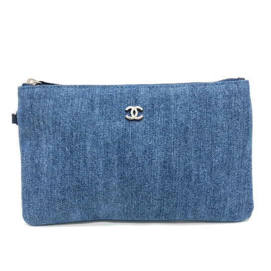 CHANEL Shoulder Bag AS3260 denim blue Chanel 22 Matelasse with medal charm Women Used Authentic
