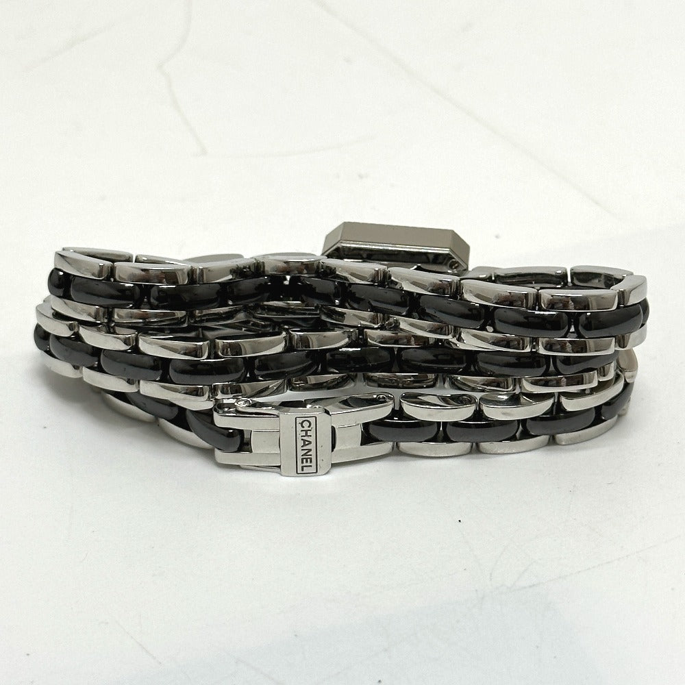 CHANEL Watches Quartz H3058 Stainless Steel, Ceramic black watch premire triple bracelet black dial Women Used Authentic