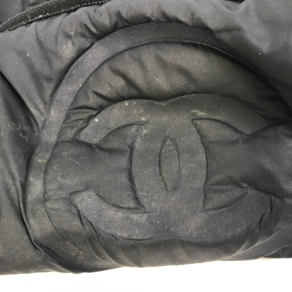 CHANEL Sling bag A57586 Nylon, Tweed Navy Shoulder Bag Coconeige Women Used Authentic