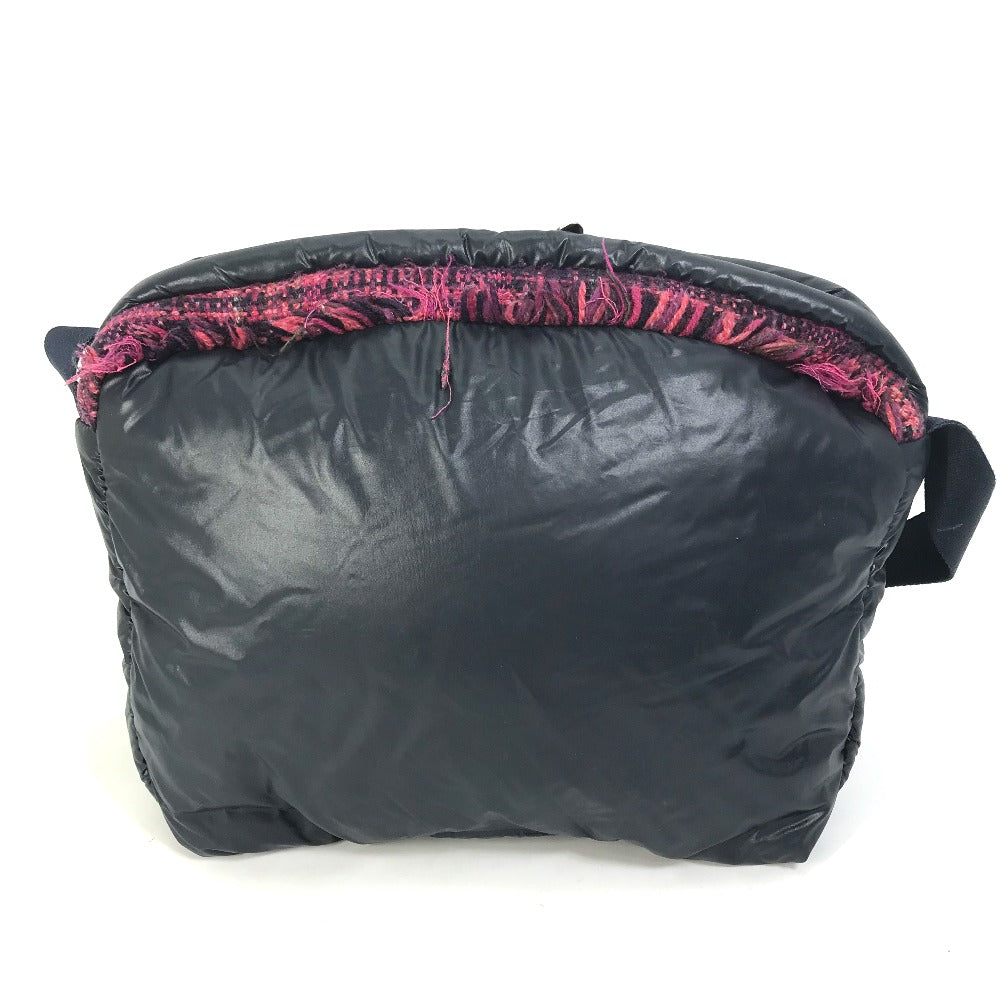 CHANEL Sling bag A57586 Nylon, Tweed Navy Shoulder Bag Coconeige Women Used Authentic