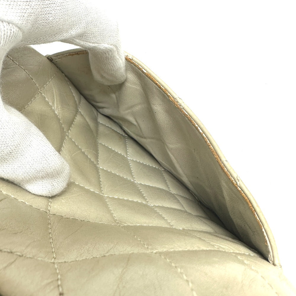 CHANEL Shoulder Bag A34317 leather white Cambon Line Cotton Club CC COCO Mark Women Used Authentic