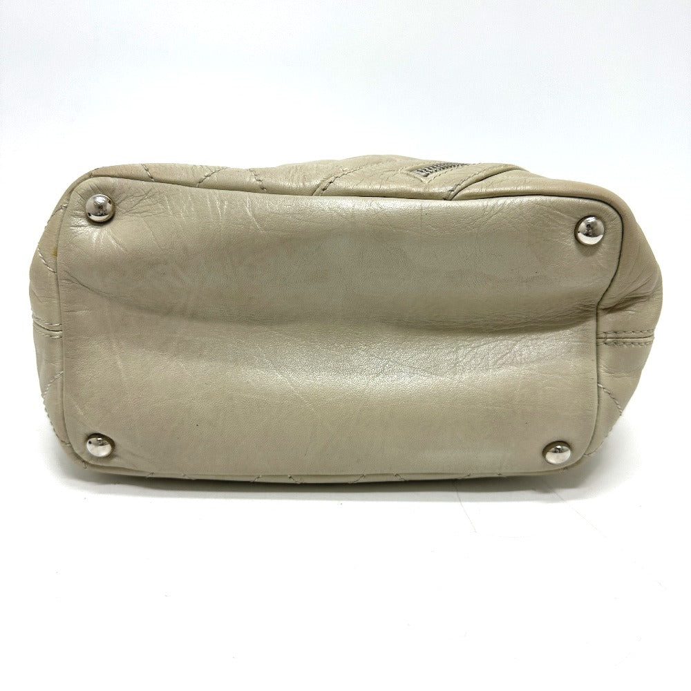 CHANEL Shoulder Bag A34317 leather white Cambon Line Cotton Club CC COCO Mark Women Used Authentic