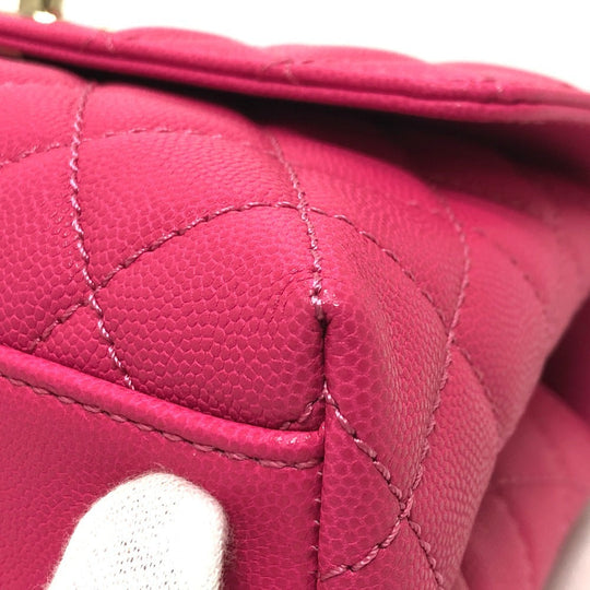 CHANEL Handbag A92990 Caviar skin pink Matelasse Coco Handle 24(XS)