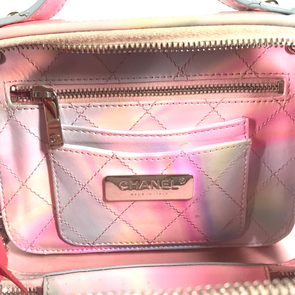 CHANEL Handbag Plastics pink Filigree Vanity Bag Crossbody CC COCO Mark Women Used Authentic