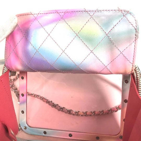 CHANEL Handbag Plastics pink Filigree Vanity Bag Crossbody CC COCO Mark Women Used Authentic
