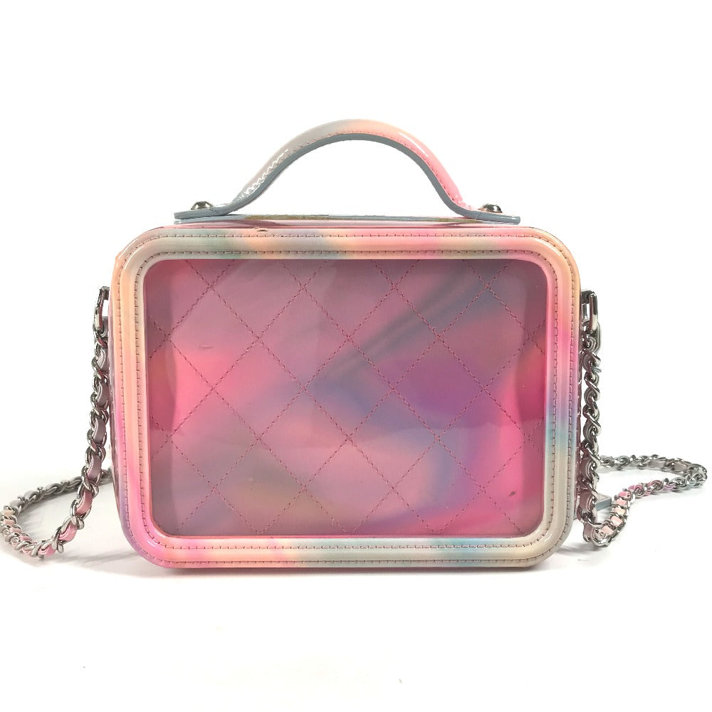 CHANEL Handbag Plastics pink Filigree Vanity Bag Crossbody CC COCO Mark Women Used Authentic