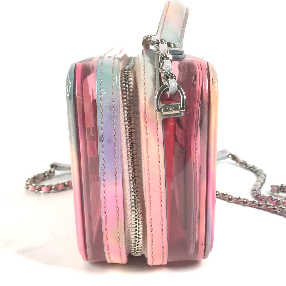 CHANEL Handbag Plastics pink Filigree Vanity Bag Crossbody CC COCO Mark Women Used Authentic