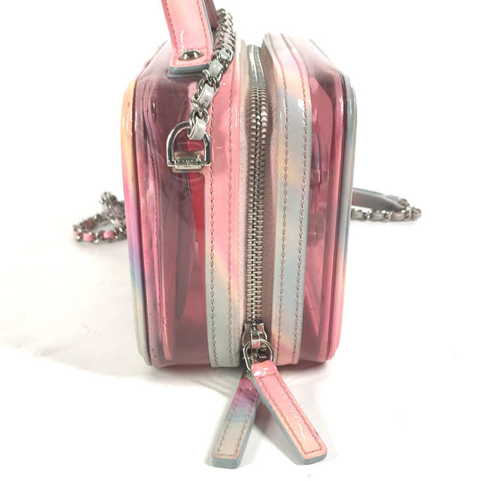 CHANEL Handbag Plastics pink Filigree Vanity Bag Crossbody CC COCO Mark Women Used Authentic