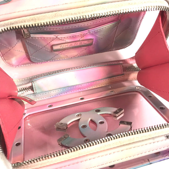 CHANEL Handbag Plastics pink Filigree Vanity Bag Crossbody CC COCO Mark Women Used Authentic