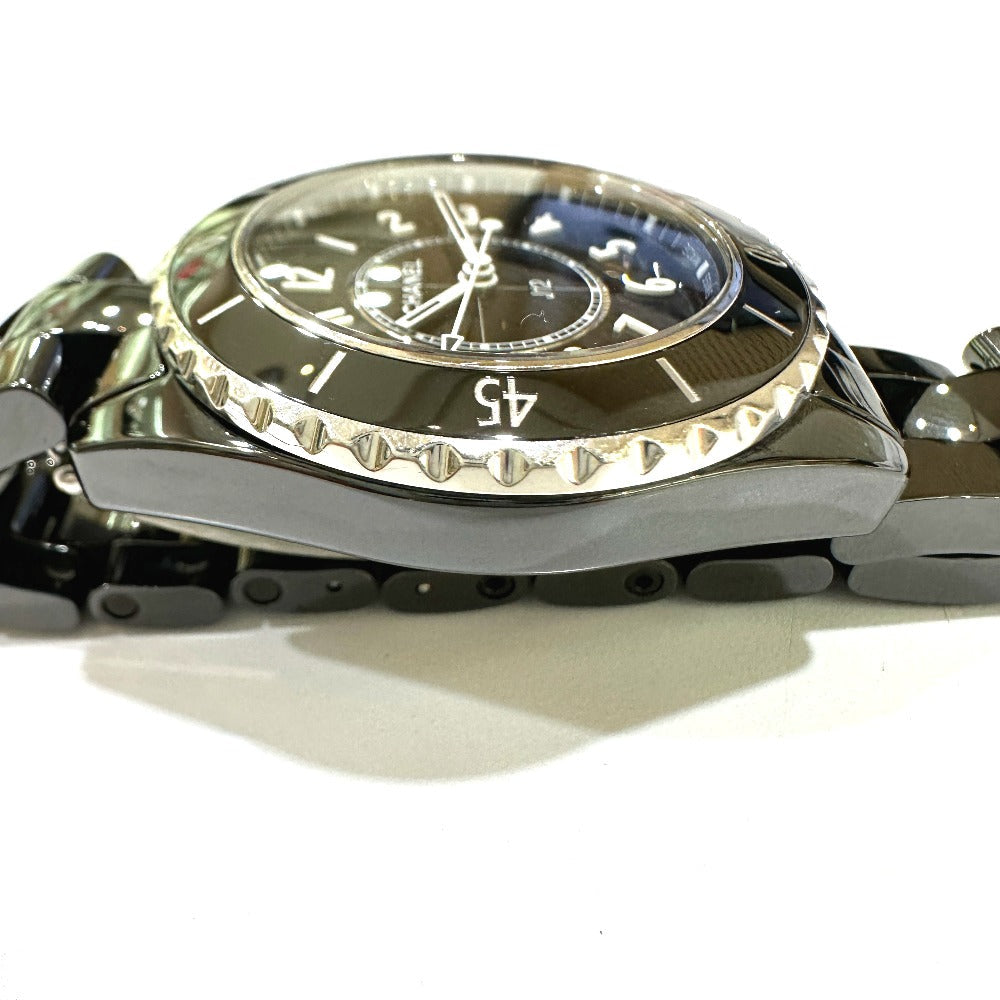 CHANEL Watches Quartz H5695 ceramic black J12 Ladies Watch black dial Women Used Authentic