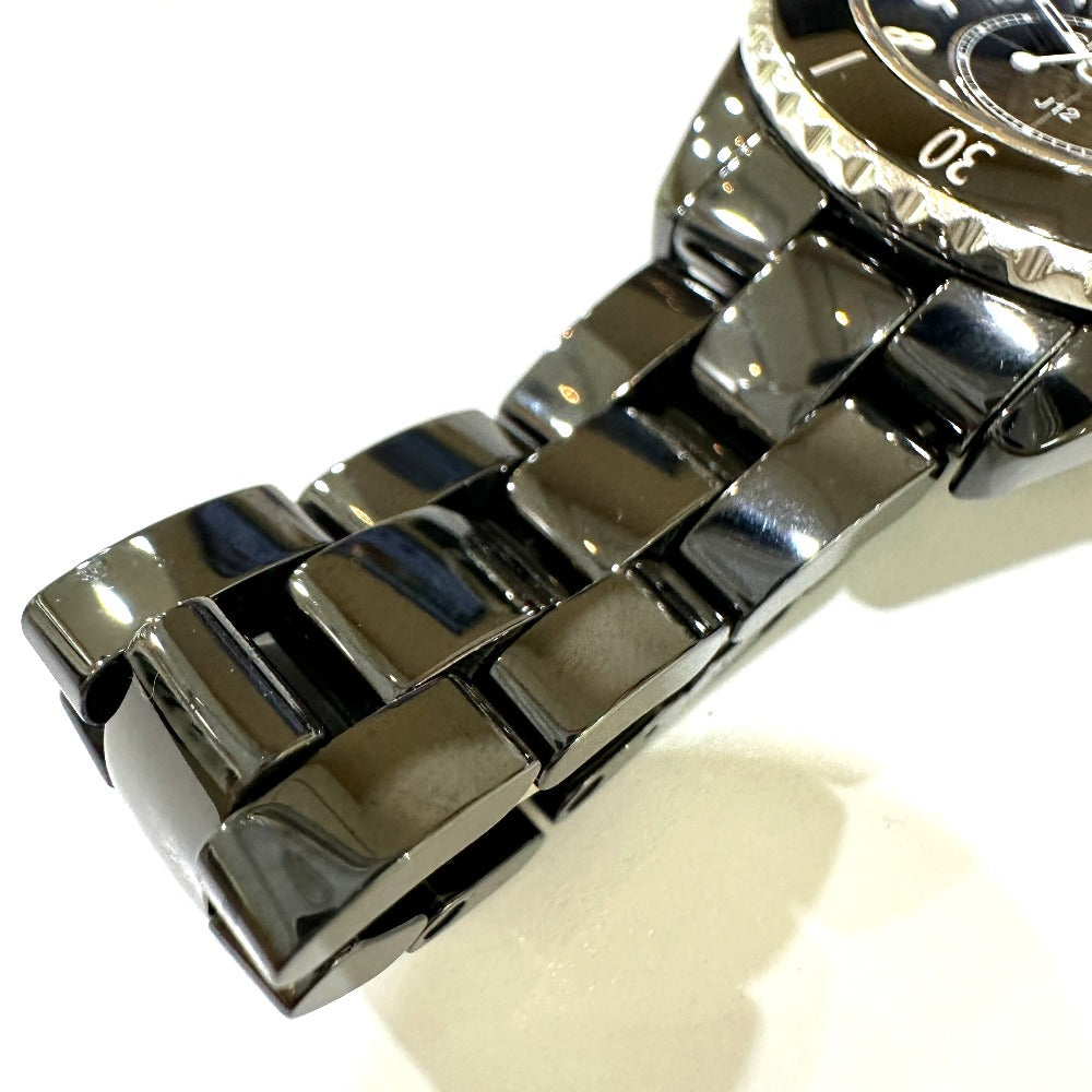 CHANEL Watches Quartz H5695 ceramic black J12 Ladies Watch black dial Women Used Authentic