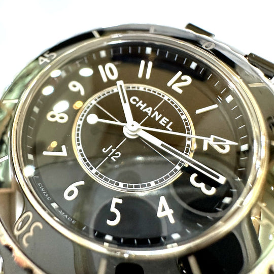 CHANEL Watches Quartz H5695 ceramic black J12 Ladies Watch black dial Women Used Authentic