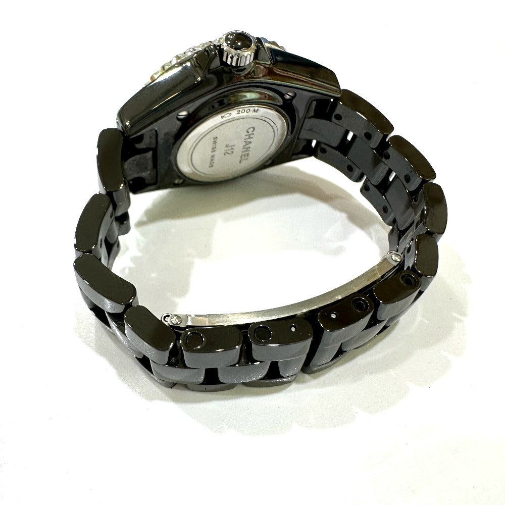 CHANEL Watches Quartz H5695 ceramic black J12 Ladies Watch black dial Women Used Authentic