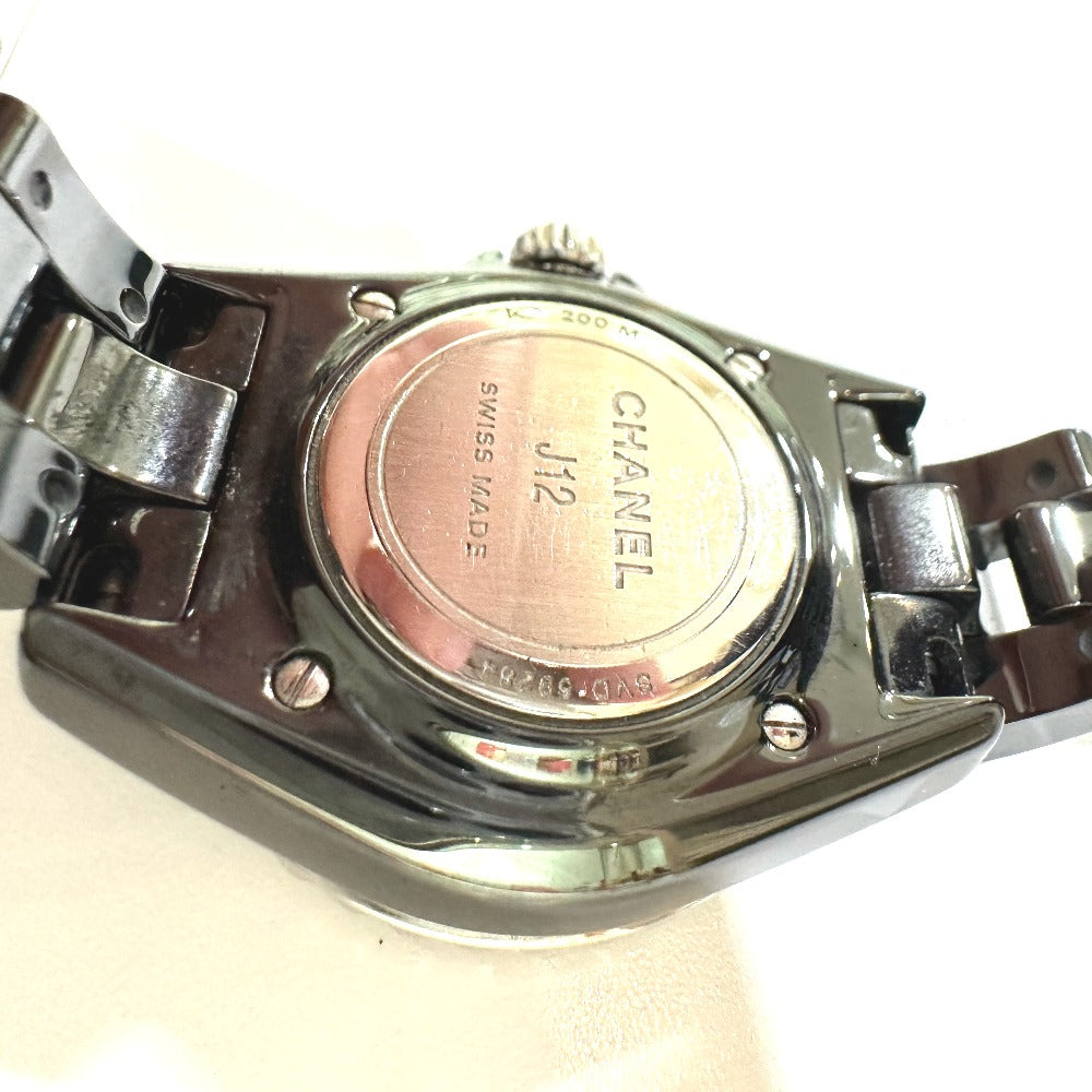 CHANEL Watches Quartz H5695 ceramic black J12 Ladies Watch black dial Women Used Authentic
