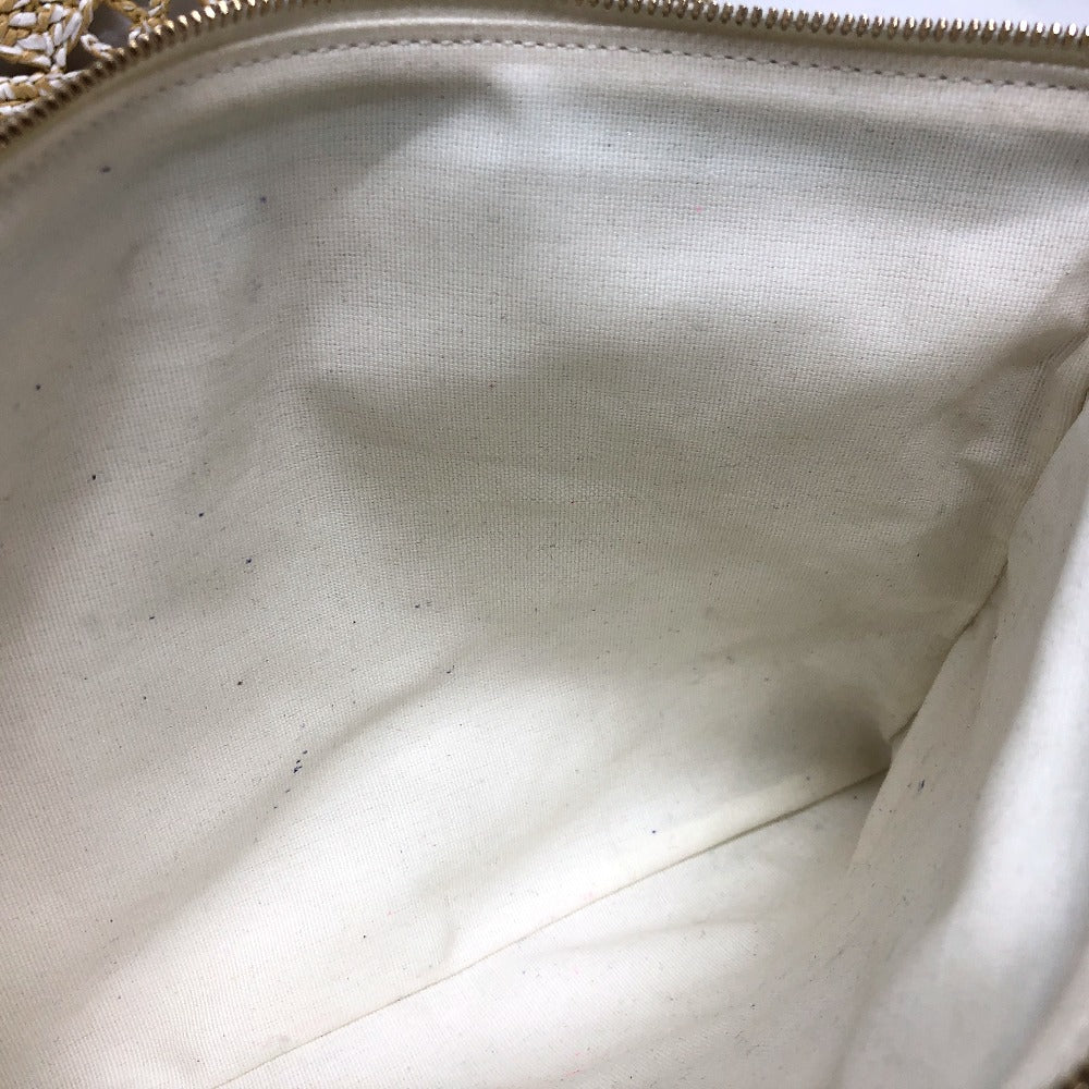 CHANEL Tote Bag AS4576 Raffia beige Raffia Effect Weaving Women Used Authentic