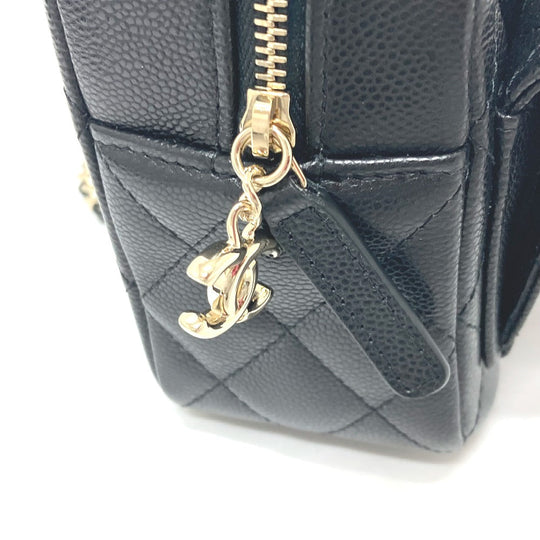 CHANEL Backpack AP3753 Caviar skin black Matrasse Timeless classic Women Used Authentic