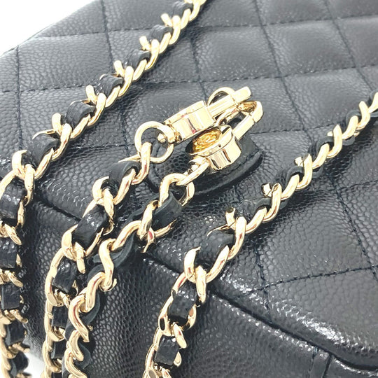CHANEL Backpack AP3753 Caviar skin black Matrasse Timeless classic Women Used Authentic